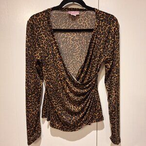 Pinup Couture Leopard Print Blouse